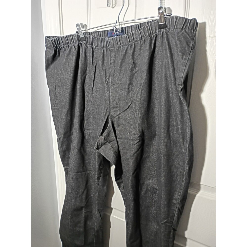 Denim 24/7 Black Elastic Waist Pullon Pants Woman 28WP Denim Jeans 2 Pair Bundle